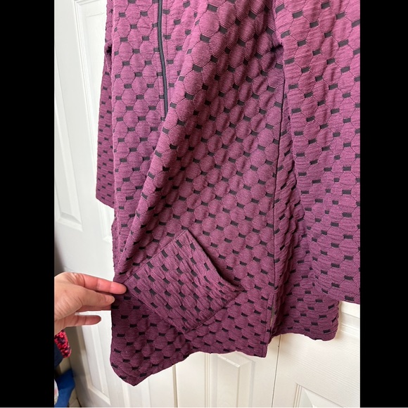 HABITAT Clothes To Live In Cranberry Jacket Coat Textured Asymmetric Burgundy - Picture 5 of 10